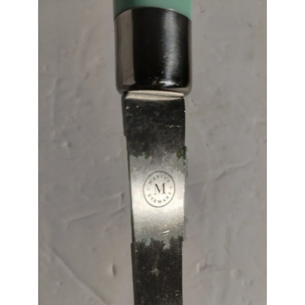 Martha Stewart Slotted Spatula Turner Aqua Sky Nylon Head Stainless Steel 14”